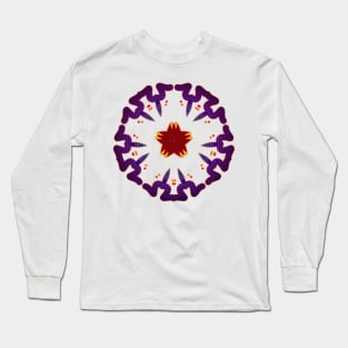 tribal rave mandala pattern Long Sleeve T-Shirt